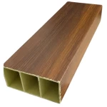 Interior Partition Columns Wood Alternative PVC, 10×5 Size, 2.90m Height, Dark Brown Color 