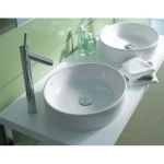 Oval Ceramic Counter Top Wash Basin 43.5x39.5 cm, Brilliant White Color