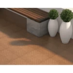 بلاط سيراميك ارضيات خارجي سمك 1.3 سم أبعاد 43×43 سم، بني، موديل تيرافيرا