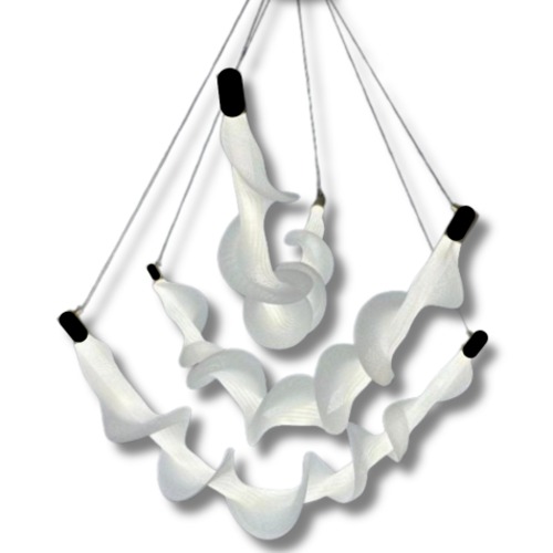 LED Ceiling Light Height 100 cm Diameter 80 cm White | Matkel Store