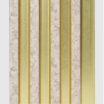 Wood substitute, size 16 x 290 cm, golden color, shaped sticks