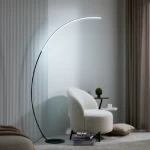 Floor Lighting Unit, 155 cm Length, 24 cm Width, 12 cm Height, Black