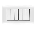 مفتاح كهرباء سداسى 10 امبير أمنية الفنار مقاس 14×7 سم اللون ابيض بحلقة سوداء