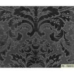 ورق جداري تصميم كلاسيك رمادي داكن، طول 10 م، عرض1.06م، موديل 700010
