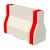 Red and White Reinforced Concrete Barriers Size 120*120*55 cm Without Hook, Two Forklift Opening for Lifting and Slotted Drain Holes