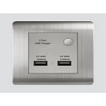 مفتاح يو اس بي مزدوج، مقاس 7×7 سم، لون ستيل