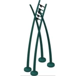 عمود انارة حدائق طول 5 متر، قاعدة التثبيت 350×350 مم