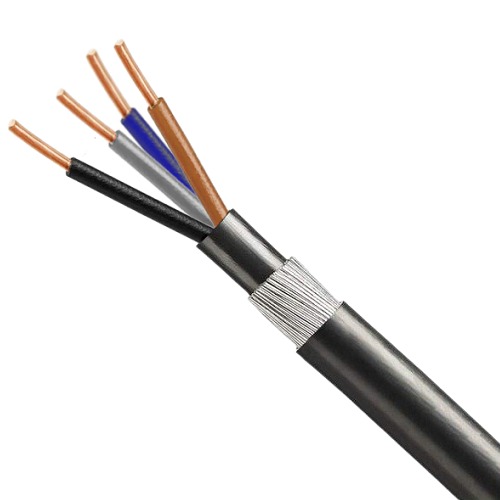 كيبل نحاس مصمت 4 مم² 4 خطوط 0.6/1 ك.ف مدرع SWA عزل PVC طول 1000 م | كابلات البحر الاحمر