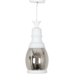 معلق سقف ابيض 1 لمبة، سلك بطول 100 سم، طول 32 سم، عرض 13 سم