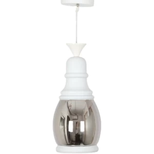 White Hanging Ceiling Light 1 Bulb, 100 cm Wire, 32x13 cm | Matkel Store