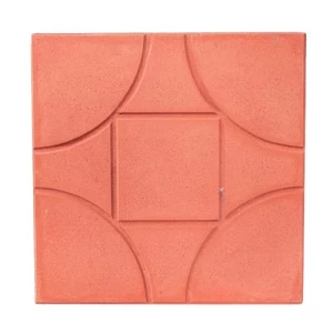 Cement Decorative Tile Geometric Designs 40×40 cm, 5 cm Thick, Light Red | Al Sarif Building Materials