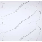 بديل رخام للديكور صيني مقاس 300 × 122 سم مستطيل لون ابيض عروق رمادى