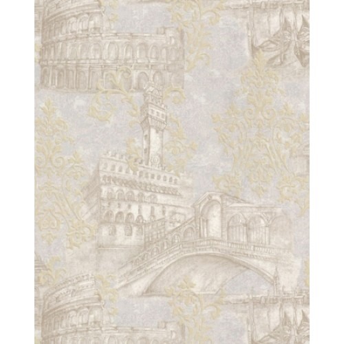 Italian Wallpaper Modern Design Beige Color, Size 10mx1.06m, Model 81707 | Balbaid Decor Company