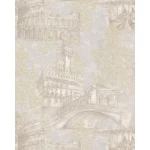 Italian Wallpaper Beige Color Modern Design, Size 10mx1.06m, Model 81707