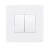 Electrical light switch 2 gang 2 way 10 Amp Sidra Alfanar Size 7×7 cm Color White 