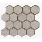 Gloss Mosaic Tiles Size 32.5×28.2 cm, Beige Color, Fluro Design | Abyat Company