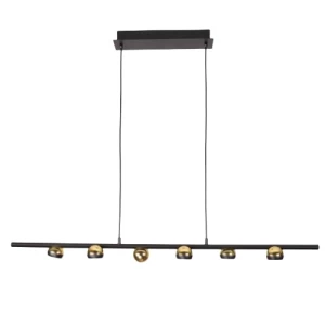 Modern Ceiling Light 120 cm Black and Gold | 5021