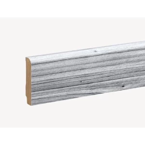 Decorative Wooden Fiber Skirting 1.6m × 8cm, Grey | Abyat Company Model 190347