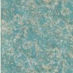 Italian Wallpaper, Turquoise and Beige Color, Length 10 m, Width 0.73 m, Model 26068