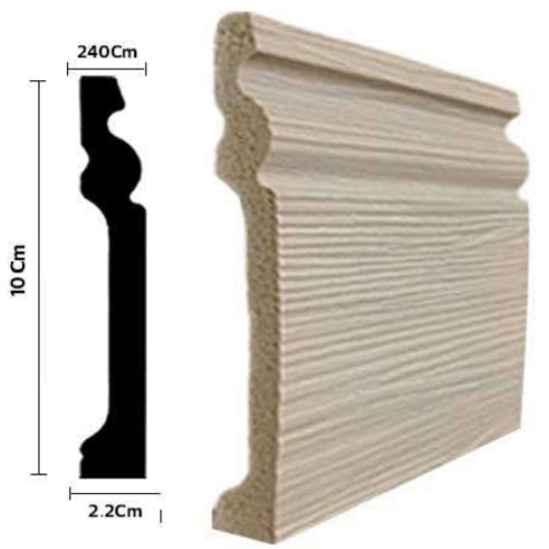 PS Fiber Colored Skirting 240×10 cm, Light Beige | YT-17624504