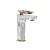 Afra Washbasin Tap 4.6×17.7×15 cm, Chrome And Rose Gold