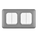 مفتاح انارة كهرباء رباعي دركسيون 10 أمبير، لون فضي غامق، 7×14 سم، 250 فولت | سبكترا