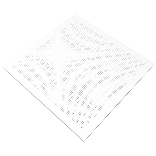 بلاط سقف جبس مغلف PVC مخرم مقاوم للرطوبة 600×1200 مم، سماكة 9.5 مم، أبيض، تصميم صندوق مربع صغير | شركة جودة الصناعة المحدودة