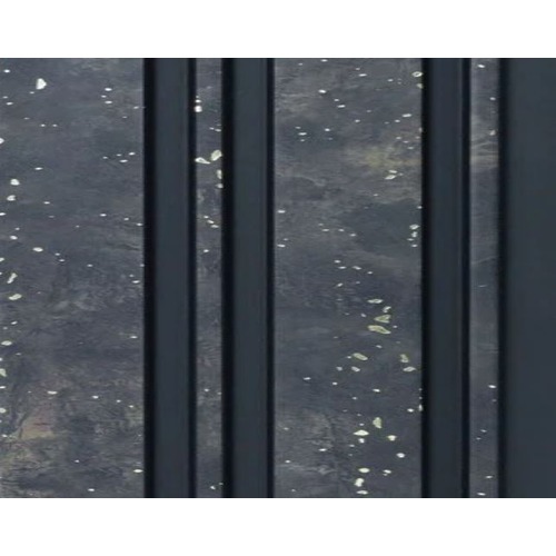 Wood Alternative For Walls Size 12 × 290 cm, Rectangle Shape, Black Wavy Gold | Luxury line