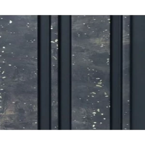 Wood Alternative For Walls Size 12 × 290 cm, Rectangle Shape, Black Wavy Gold | Luxury line
