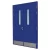 Fire door SFFECO  stainless steel with Glass Window  Model SF/DD  Double Door leaf size 1900×1950    mm  Color Blue