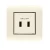 USB Charger socket 2g 2.1 Amp Alfanar Model  Omnia Size 7x7 Colour Beige with Black Ring