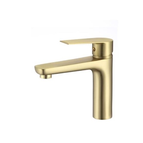 Washbasin Faucet Matte Gold Color, Durable Stainless Steel | Pluto by Algafary Sanitary ware