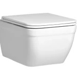 كرسي مرحاض معلق ابيض مربع مقاس 58×41×33.5 سم  تصميم اثوس 