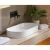 Long Porcelain Counter Wash Basin White Color, Boum Model, Dimensions 58×38×14 cm