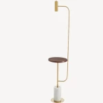 Elegant Floor Lamp, Gold Color, Size 150x60x40 cm