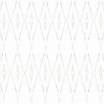 ورق جدران هندسي بلجيكي مقاس 820 سم× 68.58 سم، لون ابيض، موديل بنسن كوبب