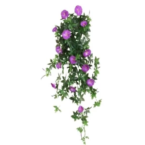 Morning Joy Plant Branch for Decoration, Height 120 cm, Green with Purple | Luxury line