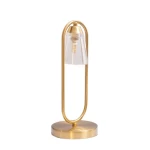 Contemporary Table Lamp, 31 cm Height, 10 cm Width, Gold Color