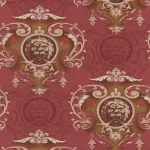  Wall Paper Venice Collection, Size 5 m², Red With Beige Color,  Item Number 06-5768