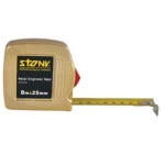 Indian Stony Metal Geometric Tape Measure Length 8 meter, Color Chrome Gold