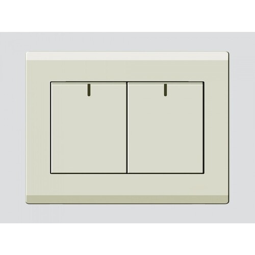 مفتاح مزدوج دركسيون مقاس 7×7 سم 16 أمبير لون بيج | Art DNA