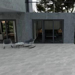 Ceramic Floor Tiles 14 mm Thick, Size 30x60 cm, Gray Color | Saudi Ceramics
