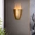 Wall Lighting Unit Soft Light 28x27 cm Gold | Abyat Company - Image 2