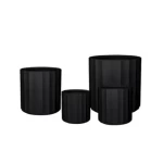  fiberglass plant pot,  large size 70x70x70 cm, black color.