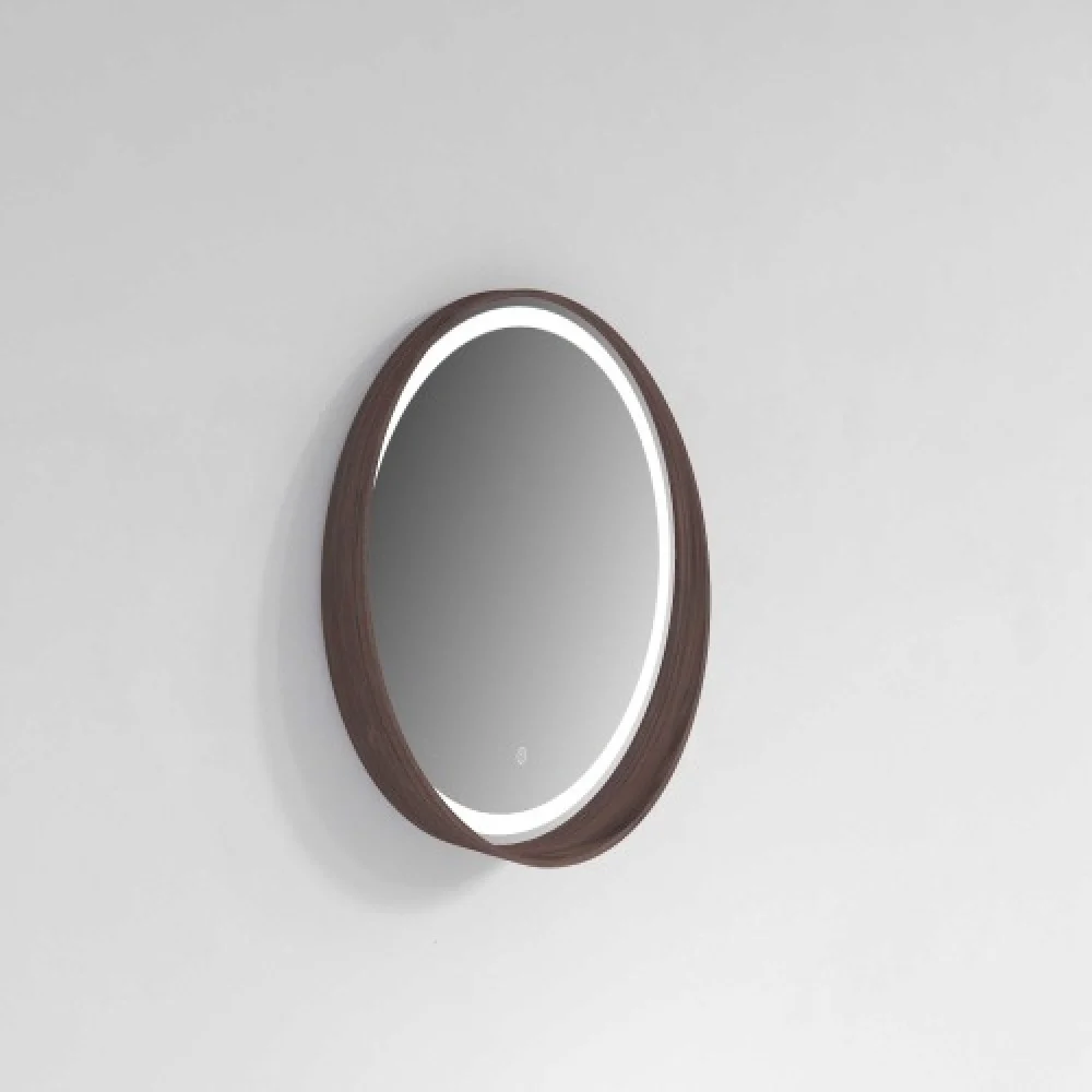 LED Bathroom Mirror Circular Shape Waterproof Frame Size 60x60cm Thickness 4 mm | Al Muhaidib Sanitary and Ceramic