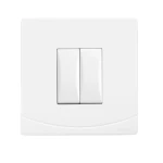 مفتاح كهرباء مزدوج 10 امبير سدرا شركه الفنار  مقاس 7×7 سم لون ابيض 