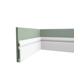 PU Foam Skirting, 25 cm Height, 2.5 cm Thickness, 2.44 m Length, White | Zakharef Factory 