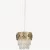 Gold ceiling pendant, modern design, dimensions 41x41x154 cm