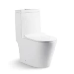 Floor Mounted Western Toilet, White Color, Chinese Round Shape, Size 25 cm