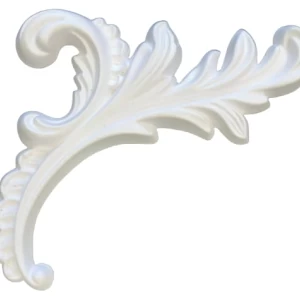 Engraved PU Foam Ceiling Decorations 19x20 cm, White | Zakharef Company